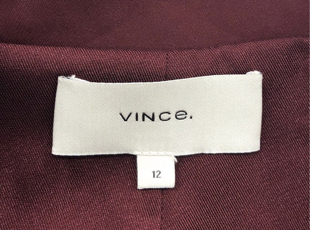 Vince Women's Burgundy Double Breasted Blazer Jacket Size 12 NWT