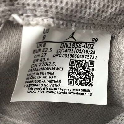 Nike Air Jordan Series ES 'Light Iron Ore' Men's Grey Sneakers - Size 9 (+COA)