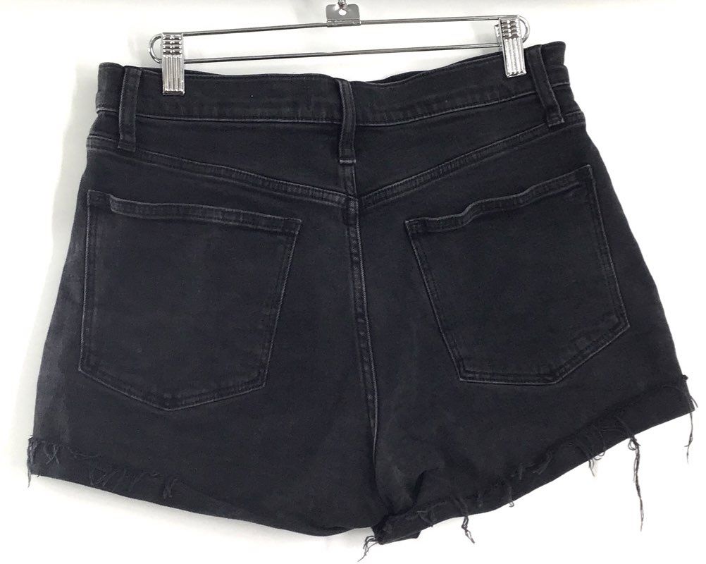 Madewell Women's High-Rise Denim Shorts Lot of 2 Black Gray Raw Hem Sz 28