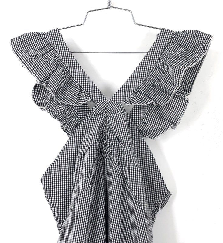 NWT Romeo & Juliet Couture Women's Black White Gingham A-Line Dress - Size S