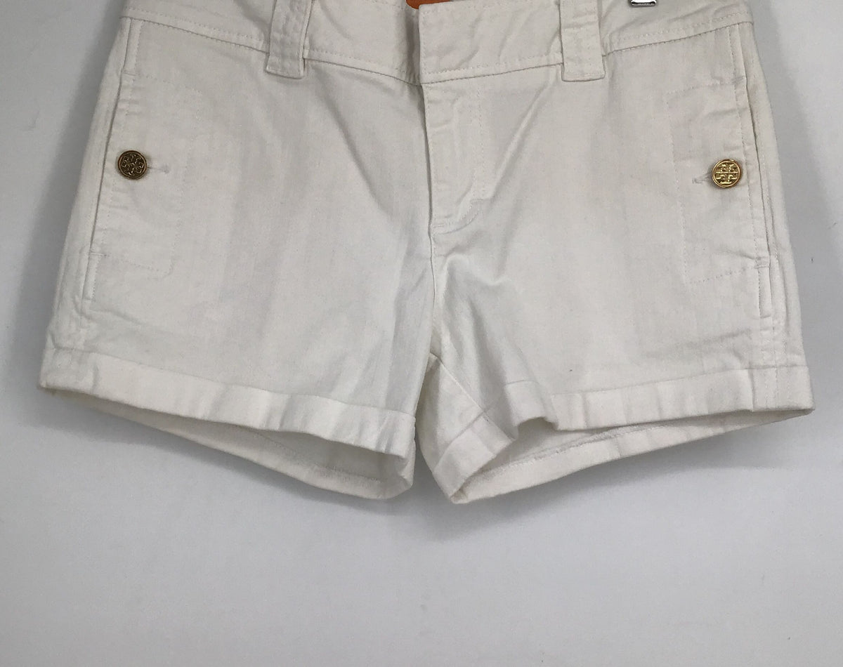 Tory Burch Women&#39;s White Chino Shorts - Size 28