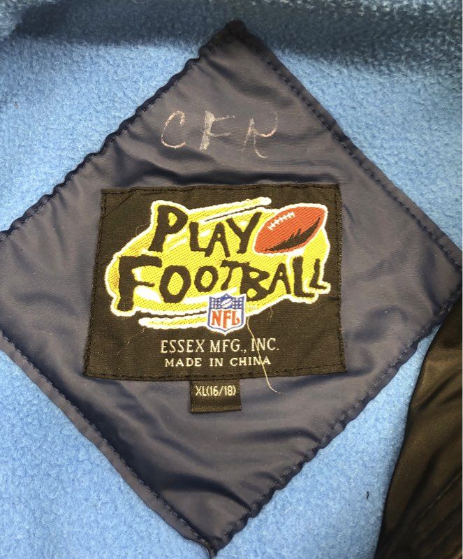 Vintage Tennessee Titans Autographed Hooded Jacket Greg Favors 51 Sz Youth XL