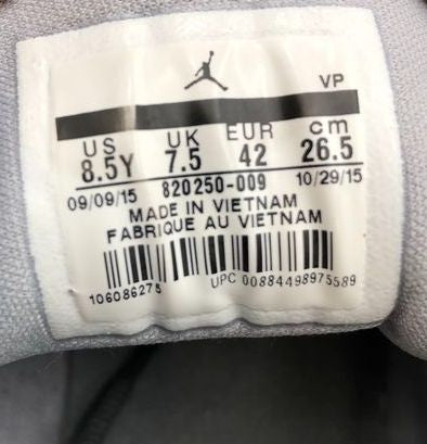 Nike Air Jordan Flight Origin 3 Wolf Grey Vivid Pink Basketball Size 8.5Y COA