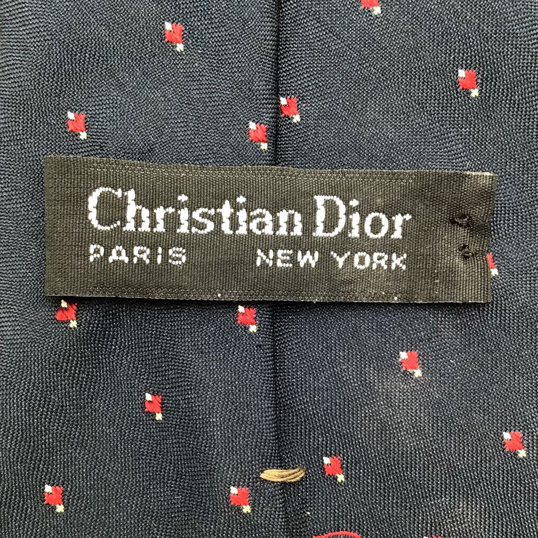 Christian Dior Pointed Tie - With COA