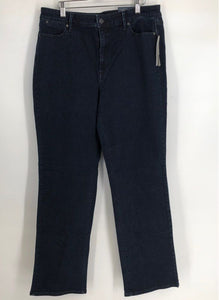 NWT Talbots Flawless Women's Blue High-Waist Barely Bootcut Jeans - Size 14