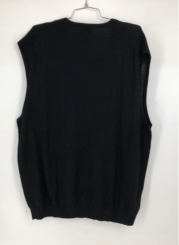 NWT Jos. A. Bank Men&#39;s Black Wool V-Neck Sweater Vest - Size 2XL