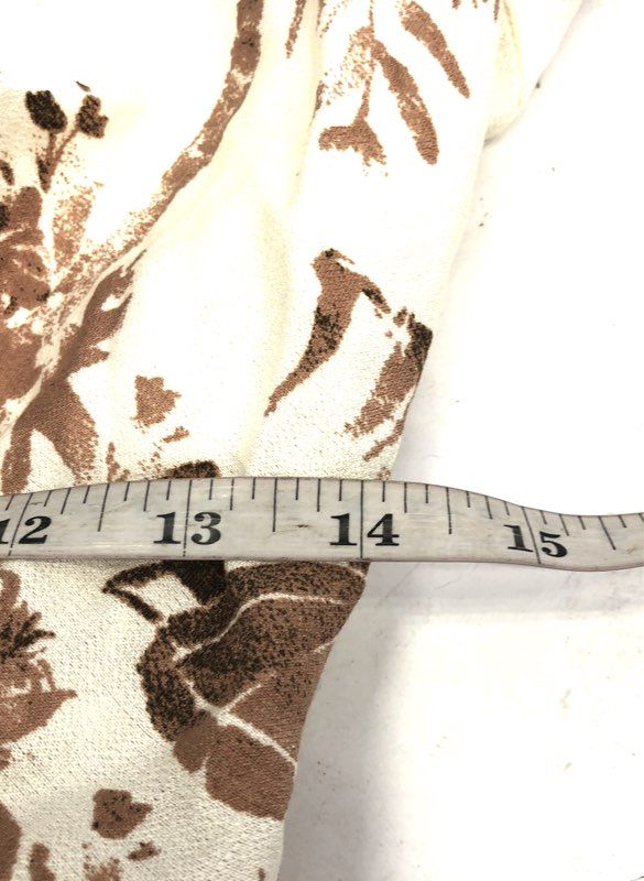 ABS Allen Schwartz Women's Cream Brown Toile Jumpsuit Wide Leg Sz M NWT