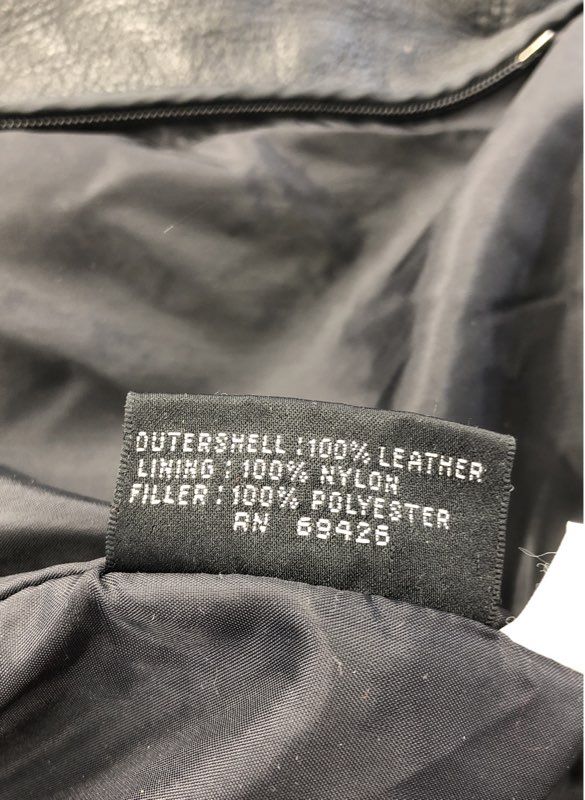 Wilsons Men's Black Leather Jacket - Size L