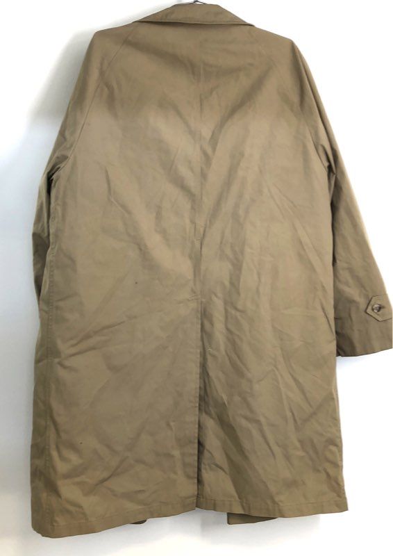Vintage 80s London Fog Men's Tan Maincoat Trench Coat Faux Fur Liner Sz 40 Reg