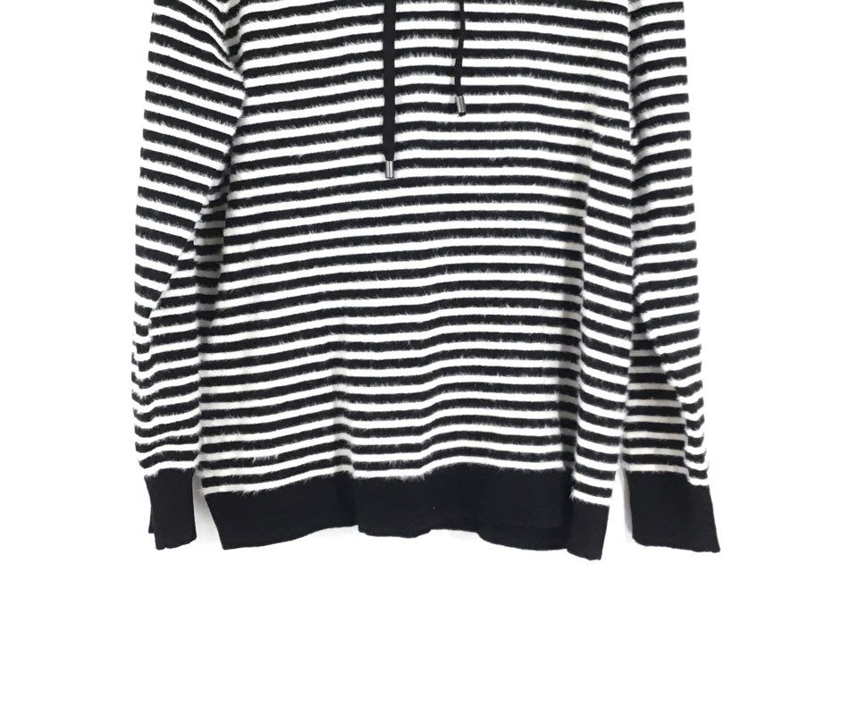 Chico&#39;s Striped Eyelash Hoodie - Size L