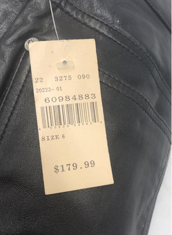 Vintage 90s Wilsons Leather Women's Black Maxima Leather Jeans Pants NWT Sz 6