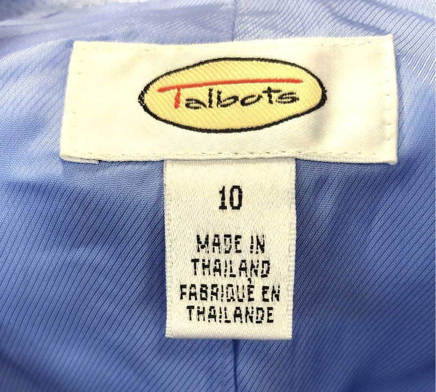Talbots Women's Blue Textured Single Button Blazer NWT Size 10