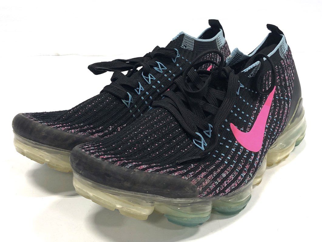 Nike Air VaporMax Flyknit 3 Black Pink Blue Women's Running Shoes