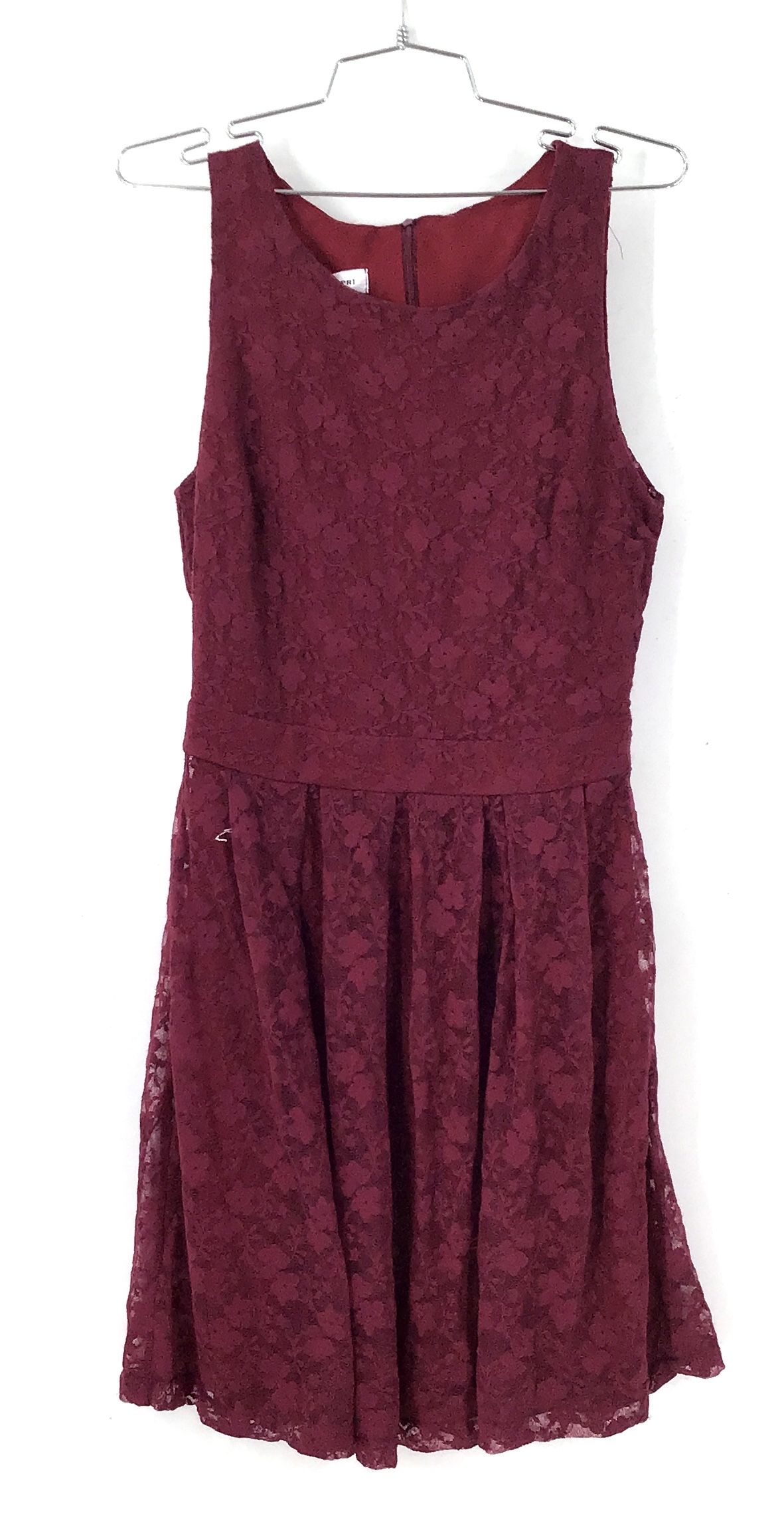 NWT Club Capri Women's Burgundy Floral Fit & Flare Dress - Size 38