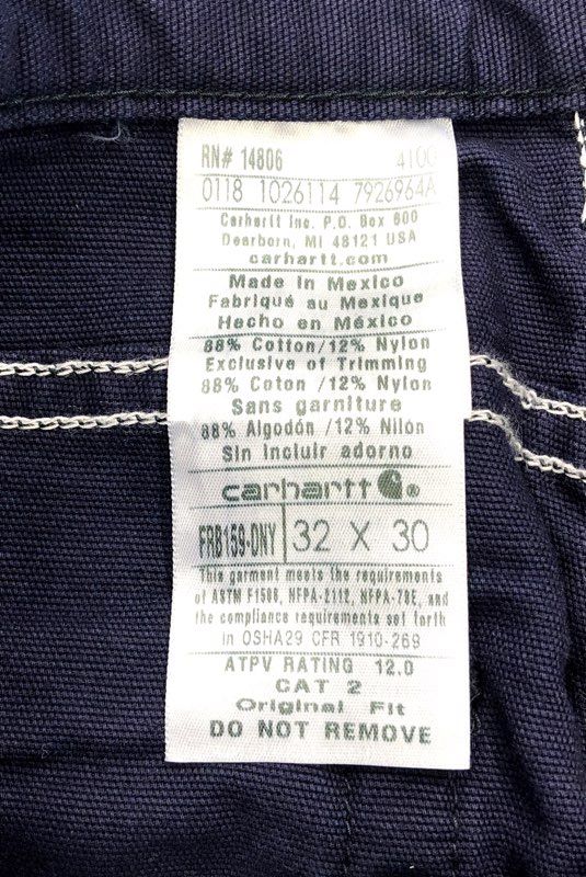 Carhartt FRB159 Men's FR Midweight Canvas Work Pants Navy NWT Size 32x30
