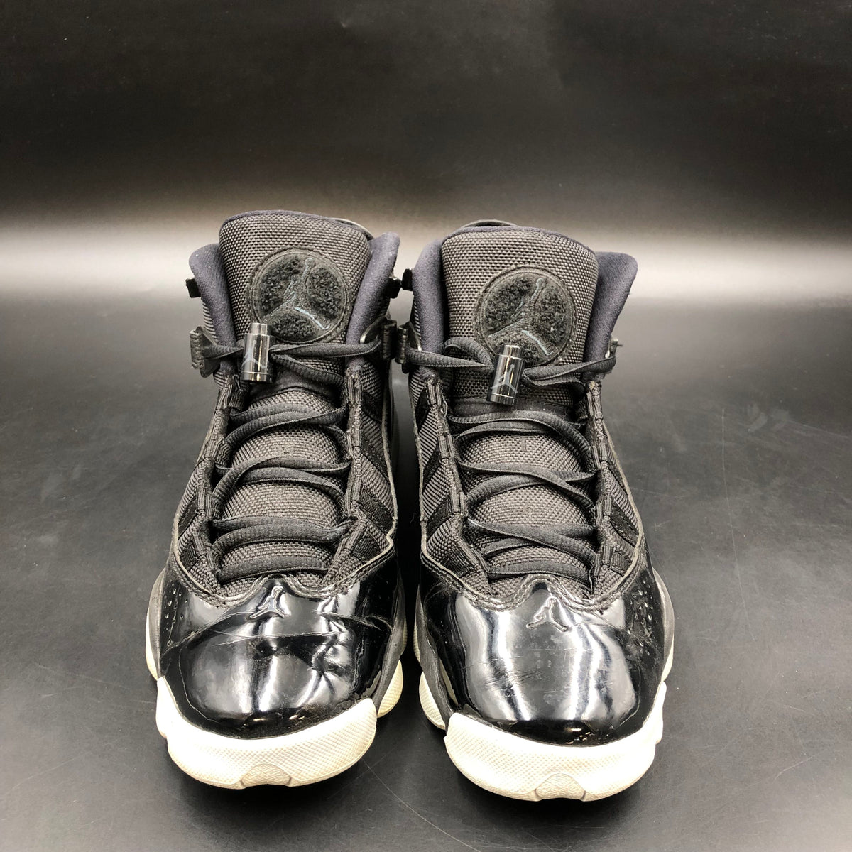 Nike Air Jordan 6 Ring Boy's 'Black & White' Sneakers-Size: 7Y (+COA)