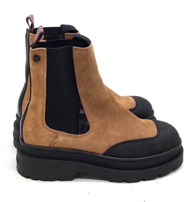 Scotch & Soda Women's Aubri Brown Black Chelsea Boots - Size 6.5