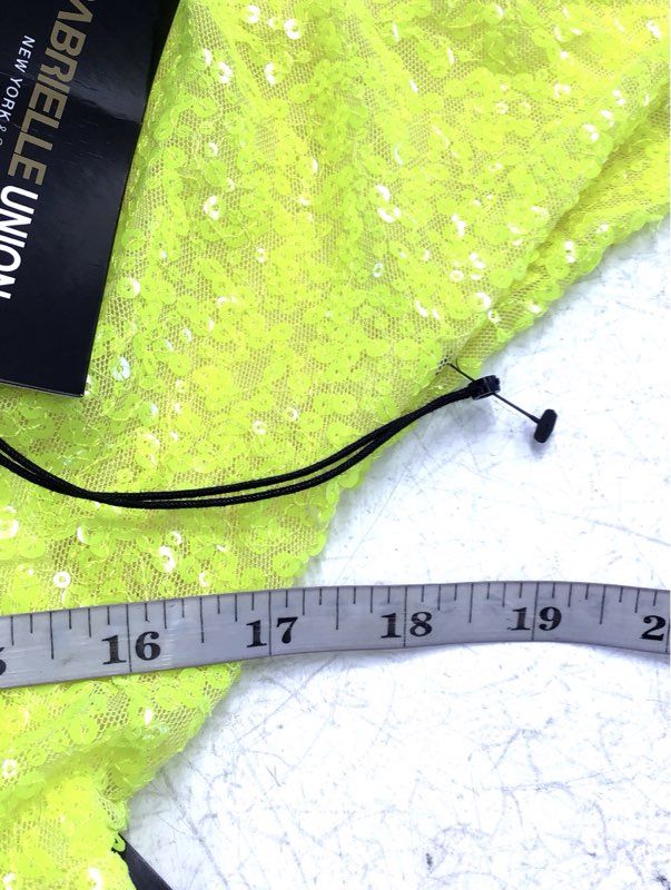 NWT New York & Company Women's Yellow One Shoulder Mini Dress - Size S