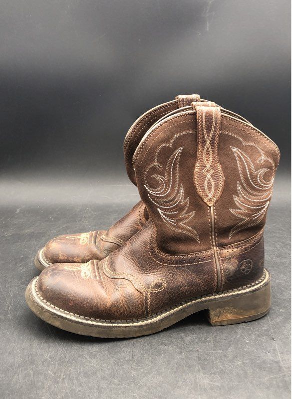 Ariat Fatbaby Heritage Dapper Distressed Brown Western Boots Women's Size 8.5 B