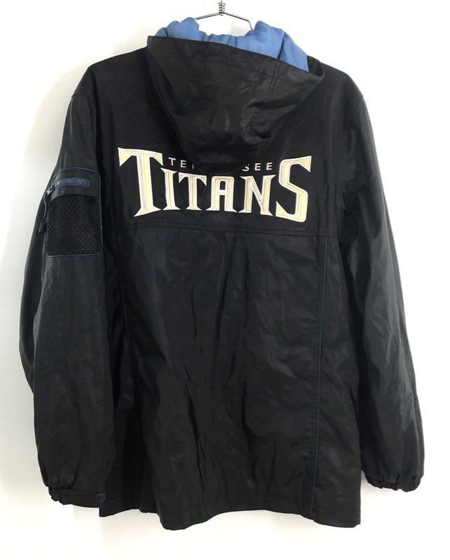 Vintage Tennessee Titans Autographed Hooded Jacket Greg Favors 51 Sz Youth XL