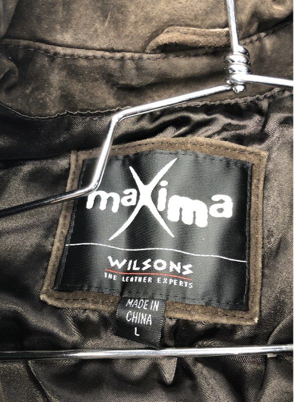 Vintage Y2K Wilsons Maxima Women's Brown Suede Leather Full Zip Vest Sz L