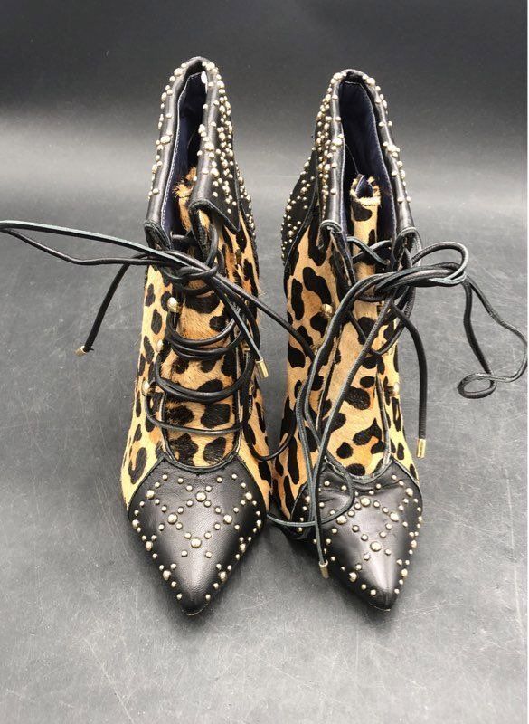 London Trash Women's Multicolor Animal Print Booties Size XXL