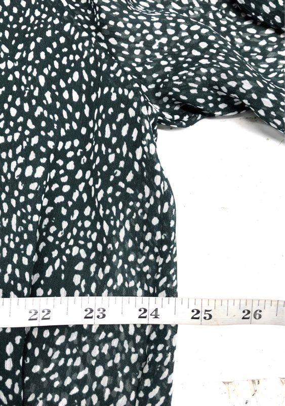 Joie Women's Arctic Animal Spot Balloon Sleeve Dress Green NWT Sz XXL