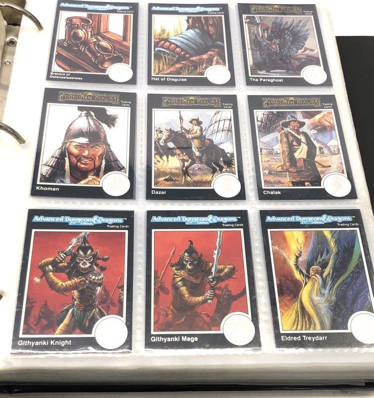 Advanced Dungeons & Dragons Trading Card Lot 2 Binders TSR Vintage See Photos