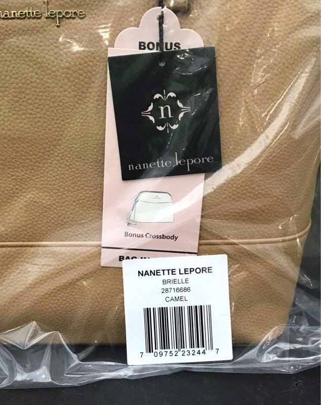 NWT Nanette Lepore Camel Tote Purse With Crossbody Bag