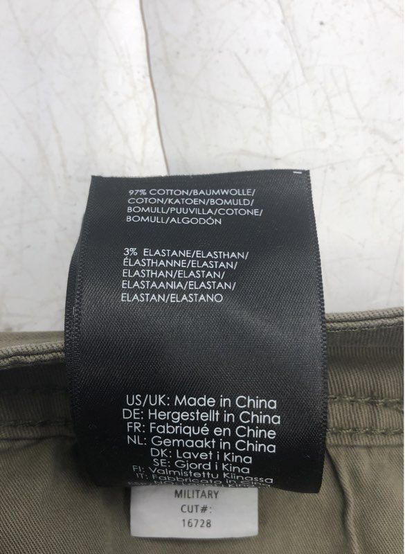 NWT Liverpool Men's Modern Straight Chino Pants Military Green 5-Pocket 40x32