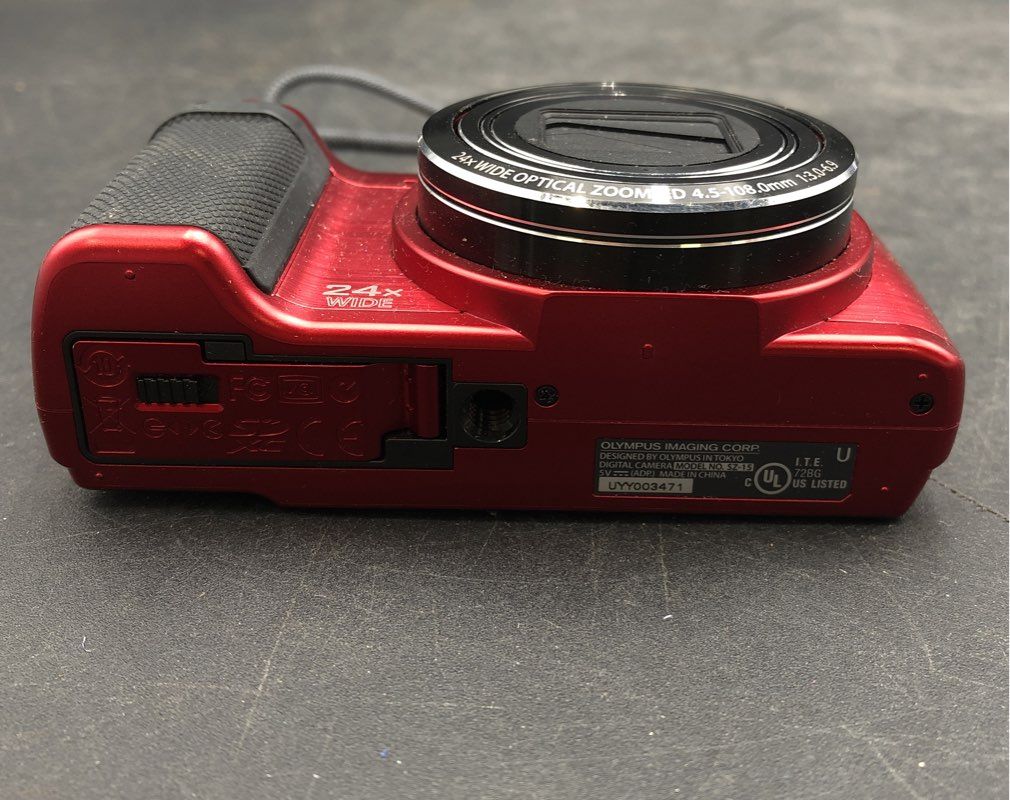 Olympus Red Stylus SZ-15 Digital Compact Camera With Charger