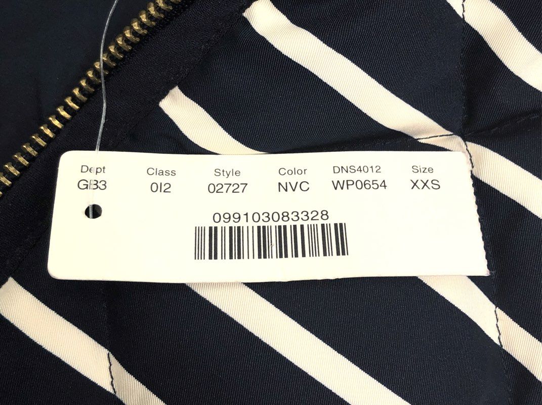 J.Crew Women's Excursion Quilted Vest Navy White Striped Sz XXS
