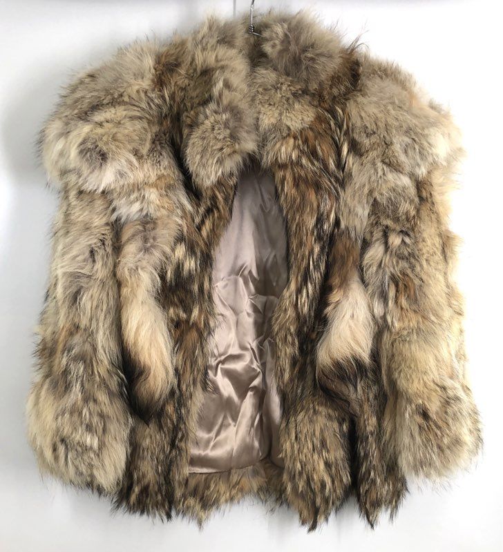 Vintage Topaz Furs Women's Natural Coyote Fur Coat Made in USA