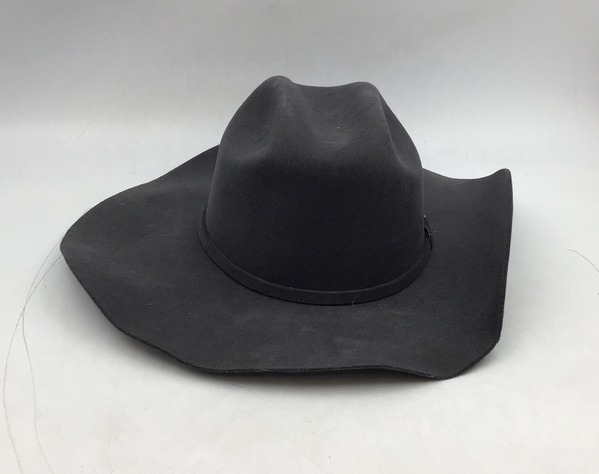 Justin Men&#39;s Black Authentic Cowboy Western Hat - Size 60/7.5