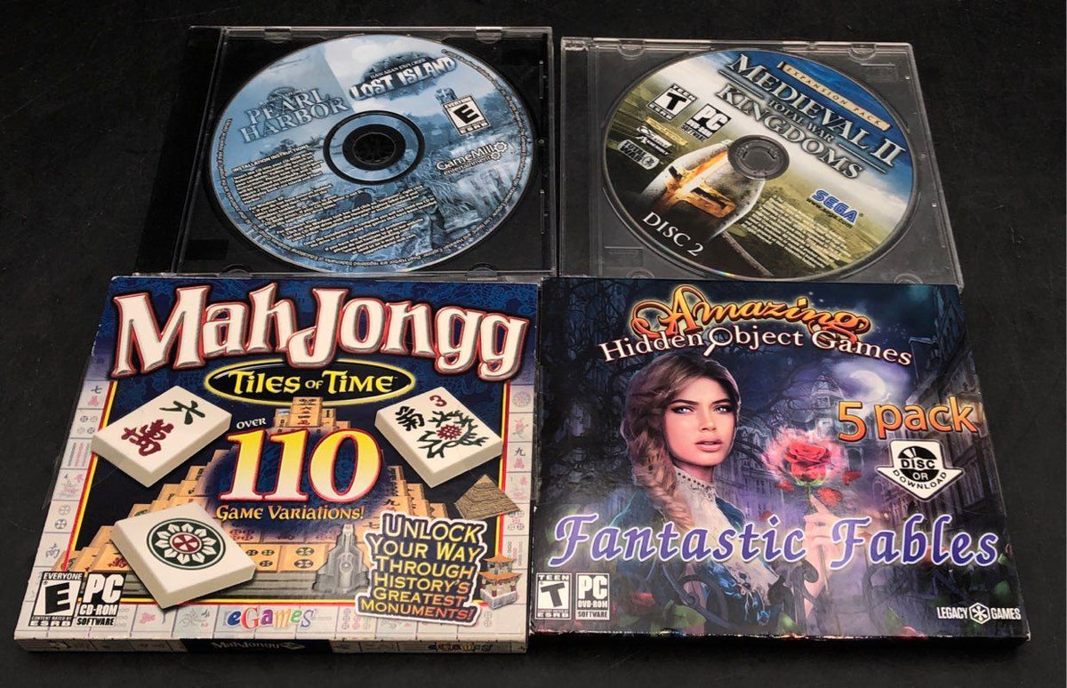 Wolfenstein Pirates! Mahjongg 15 PC CD-ROM Game Lot Windows XP 98 Vista