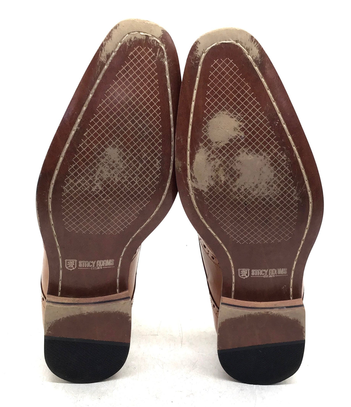 Stacy Adams Men's Tinsley Brown Leather Oxford Dress Shoes - Size 9.5M