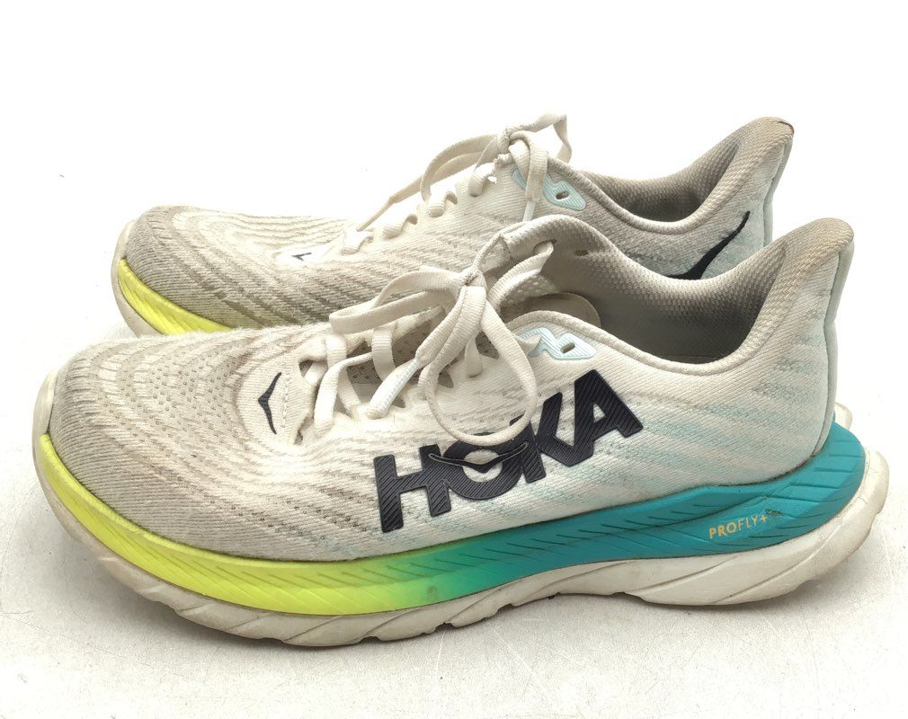 Hoka One One Women&#39;s Mach 5 1127894 WBGL White Athletic Shoes - Size 6.5