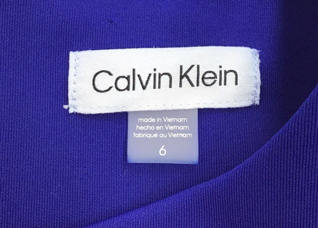 NWT Calvin Klein Women's Blue Sheath Dress - Size 6