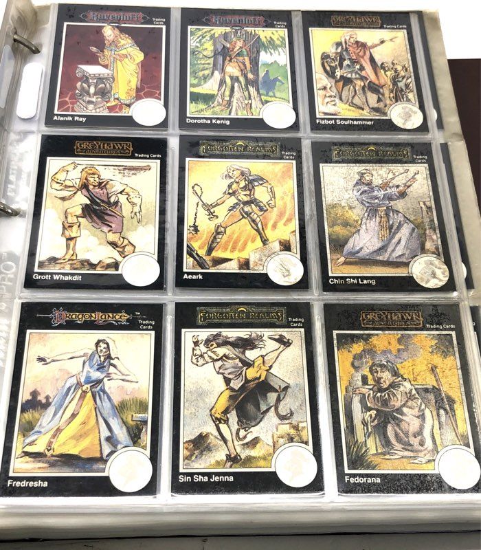 Advanced Dungeons & Dragons Trading Card Lot 2 Binders TSR Vintage See Photos
