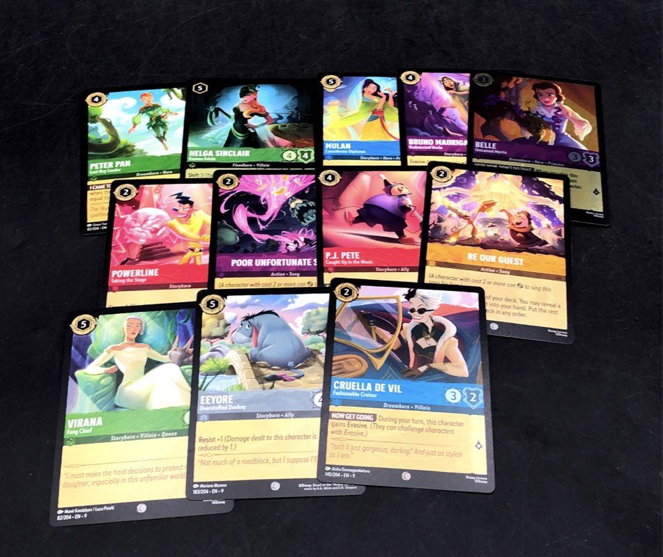 Disney Lorcana & Vintage Disney Card Lot Mixed Sets 3.3 Lbs See Photos