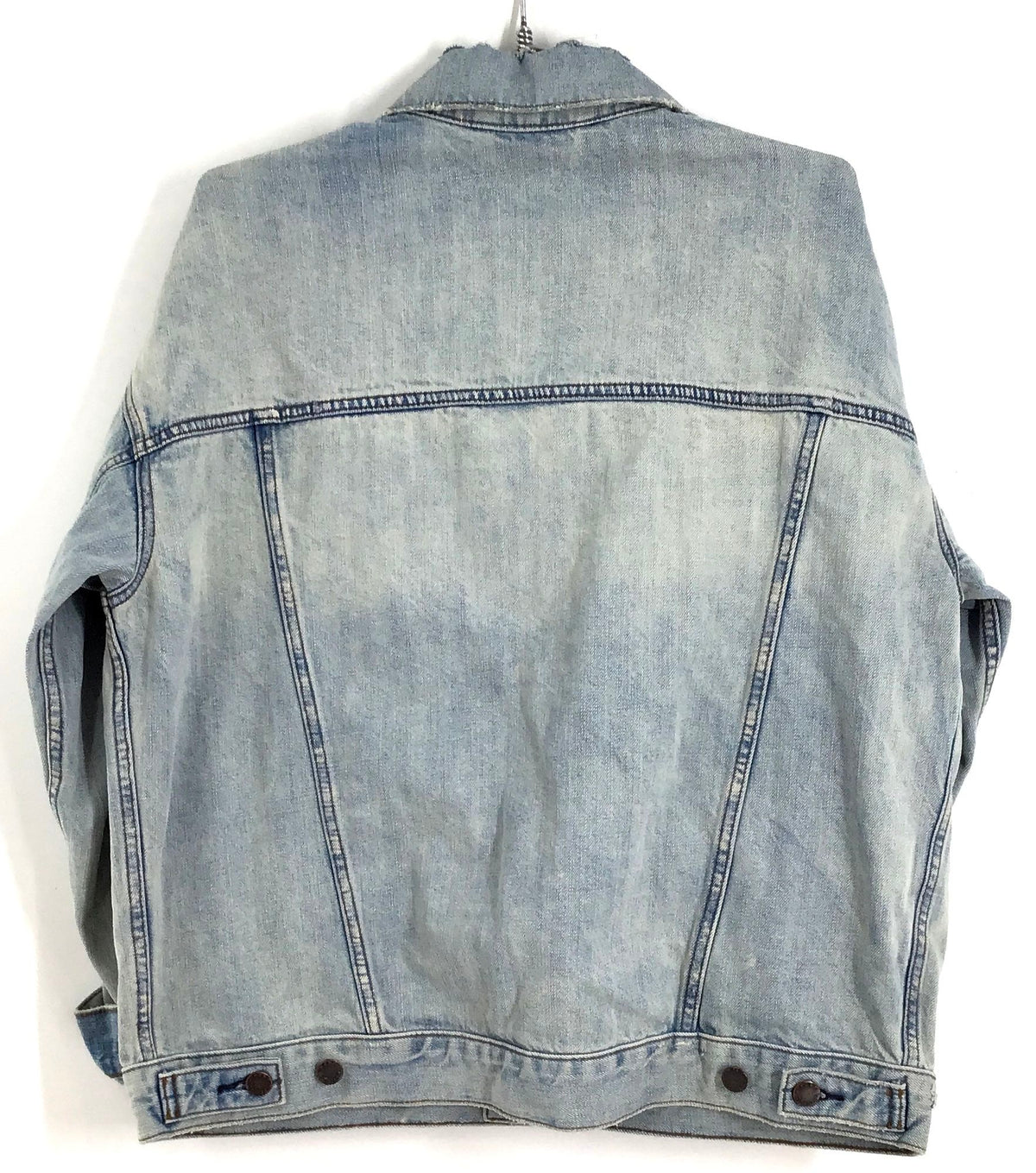 Free People Women&#39;s Blue Denim Trucker Jacket - Size XS/S