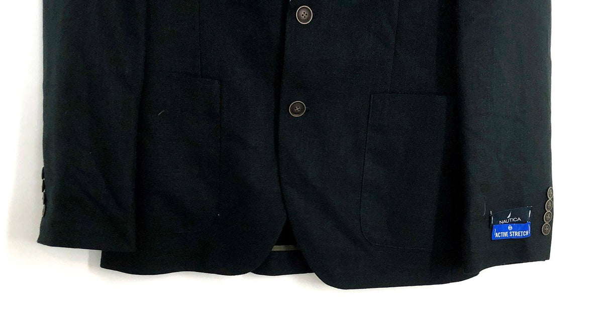 Nautica Men's Black Jensen Modern Fit Active Stretch Blazer Sport Coat Sz 36