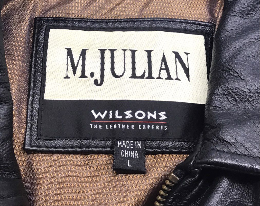 Vintage 90s M. Julian Wilsons Men's Black Leather Zip Up Jacket Size L