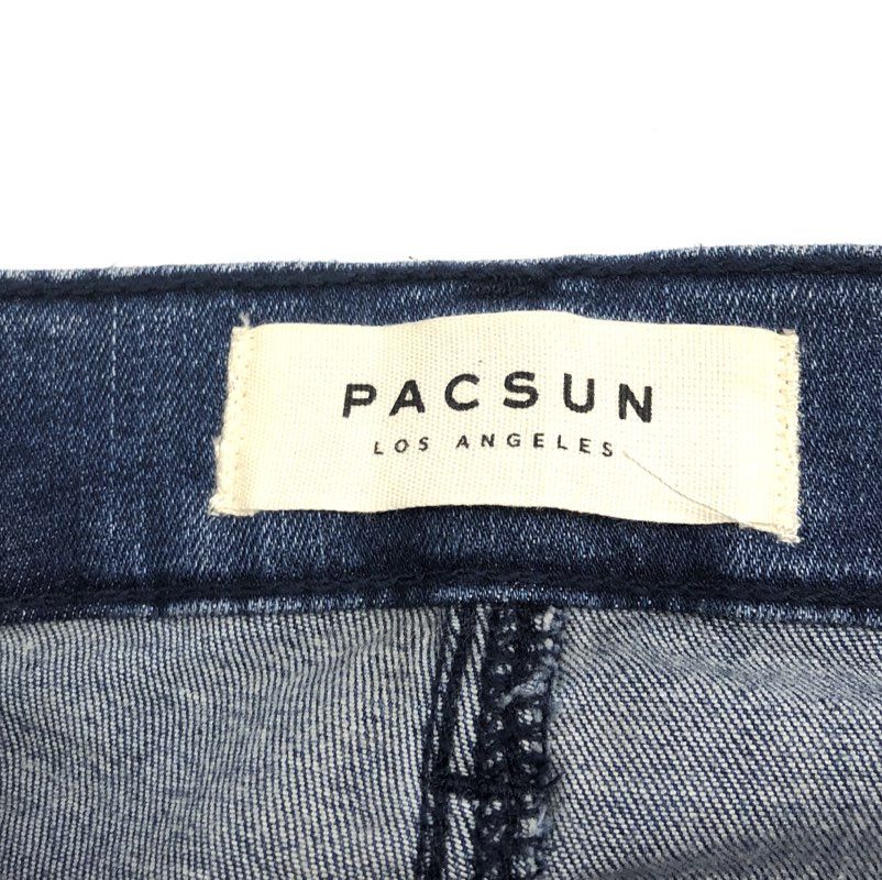 PacSun Women's High-Rise Ankle Jegging Blue Virgil Distressed Raw Hem NWT Sz 22