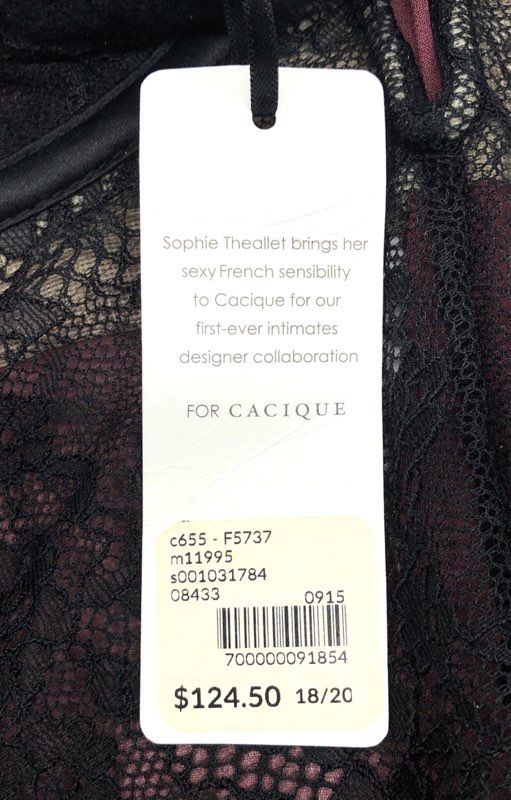 Sophie Theallet for Cacique Women's Lingerie Slip Red Lace Pleated Sz 18/20 NWT
