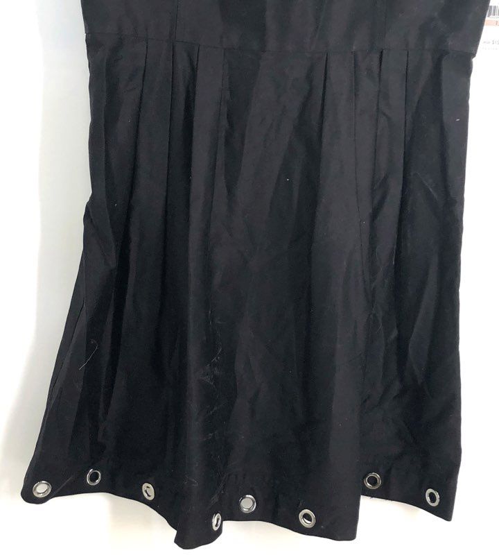 Calvin Klein Women's Black Grommet Eyelet Pleated Fit & Flare Dress NWT Sz 12