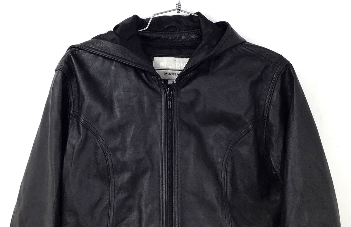 Wilsons Leather Maxima Women's Black Leather Motorcycle Jacket - Size S