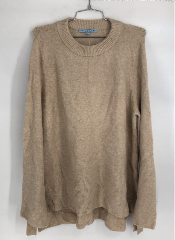 Antonio Melani Oatmeal Luna Split Hem Cuff Sweater Women's M NWT