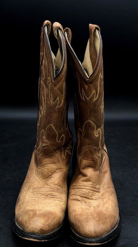 Old West Women's Brown Leather Western Boots - Size 5.5