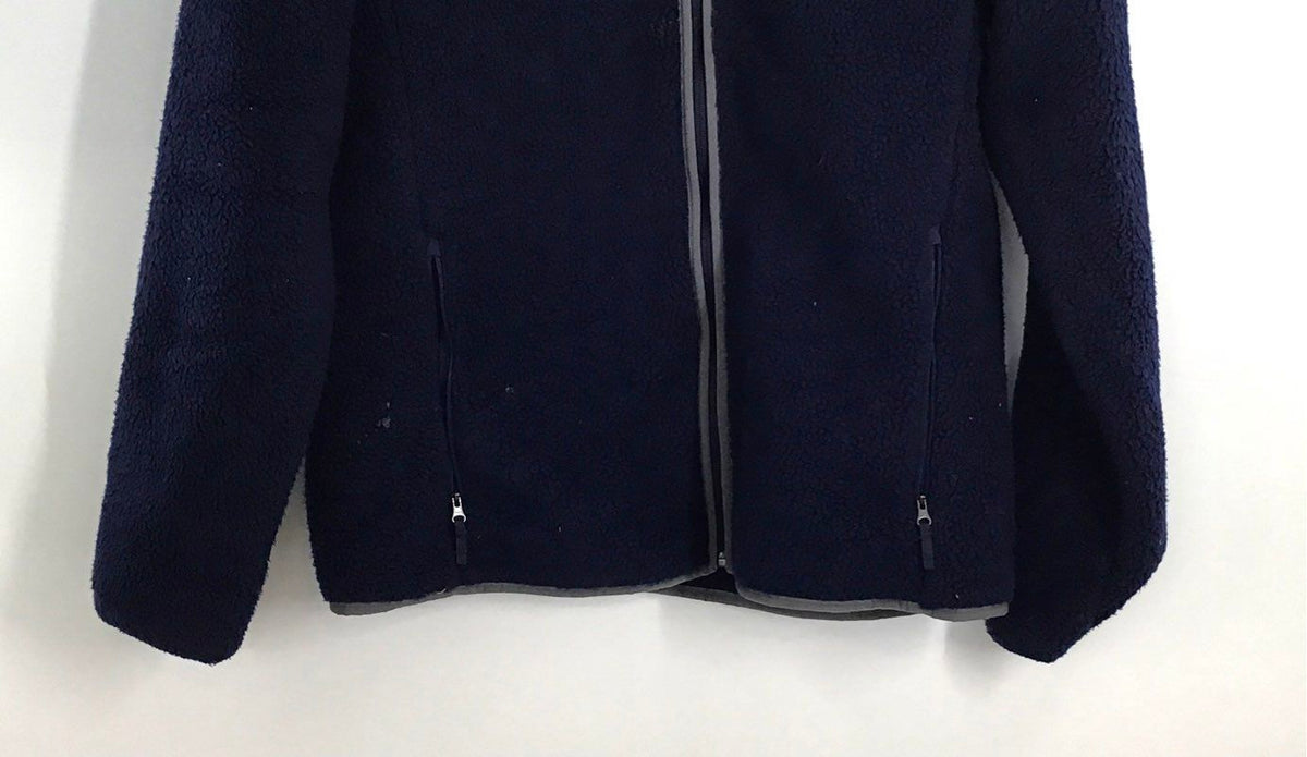 The North Face Men's Navy Blue Sherpa Full Zip High Pile Fleece Jacket Size L